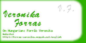 veronika forras business card