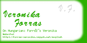 veronika forras business card